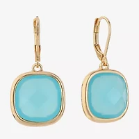 Monet Jewelry Womens Glass Cushion Drop Earrings