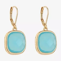 Monet Jewelry Womens Glass Cushion Drop Earrings