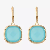 Monet Jewelry Womens Glass Cushion Drop Earrings
