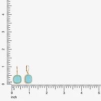 Monet Jewelry Womens Glass Cushion Drop Earrings