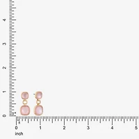 Monet Jewelry Womens Glass Cushion Hypoallergenic Drop Earrings