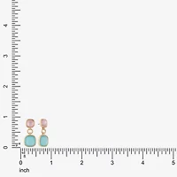 Monet Jewelry Womens Glass Cushion Hypoallergenic Drop Earrings