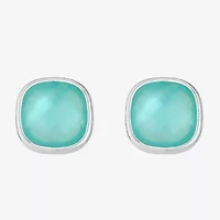 Monet Jewelry Womens Glass Cushion Clip On Earrings