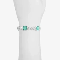Monet Jewelry Womens Glass Cushion Stretch Bracelet