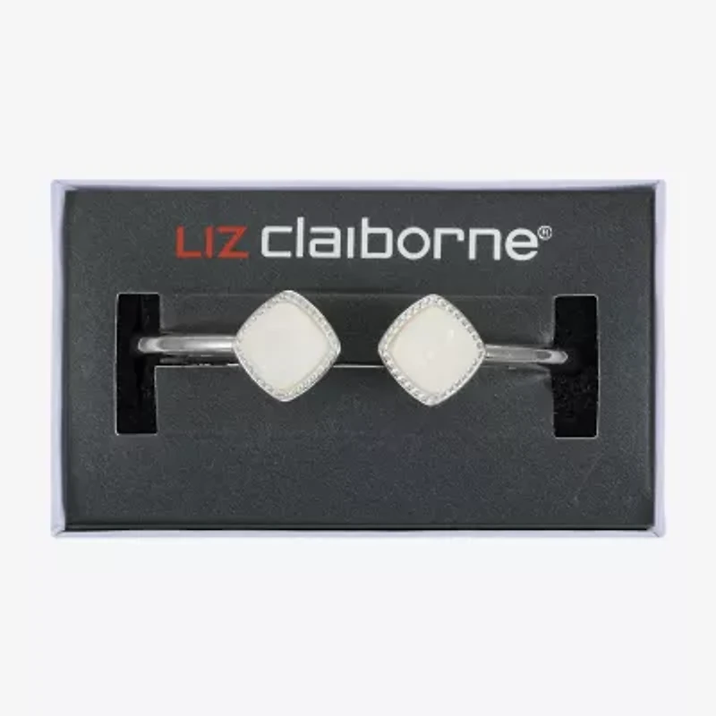 Liz Claiborne Womens Gold Tone Square Cushion Bangle Bracelet