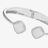 Liz Claiborne Womens Gold Tone Square Cushion Bangle Bracelet