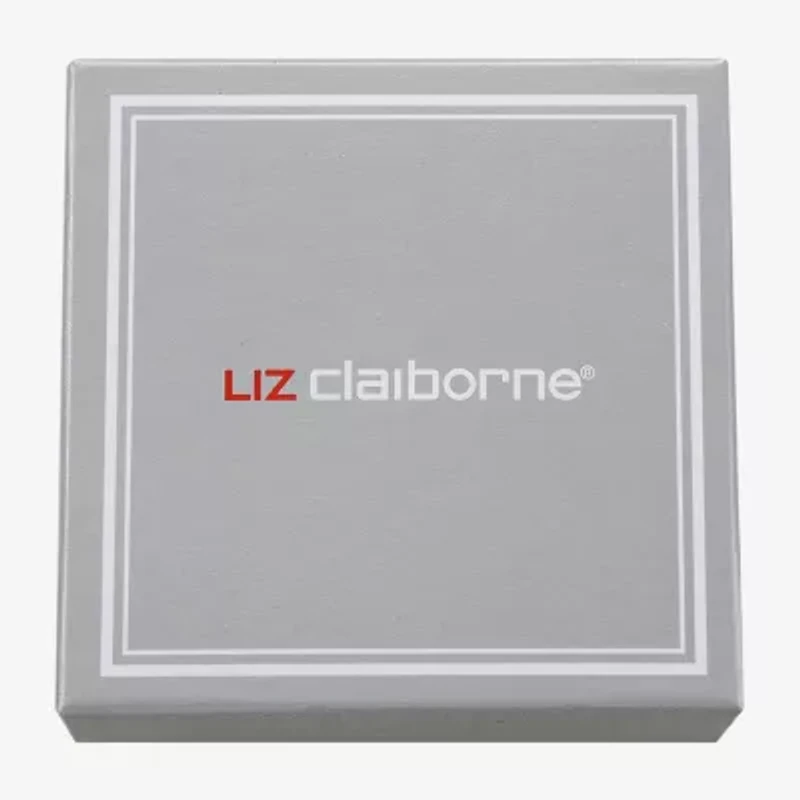 Liz Claiborne Pendant Necklace & Stud Earring Womens Square Cushion Hypoallergenic 2-pc. Jewelry Set