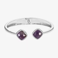 Liz Claiborne Womens Gold Tone Square Cushion Bangle Bracelet
