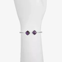 Liz Claiborne Womens Gold Tone Square Cushion Bangle Bracelet