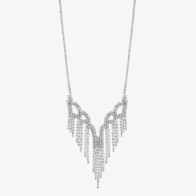Monet Jewelry Timeless Silver Tone Womens 17 Inch Collar Necklace