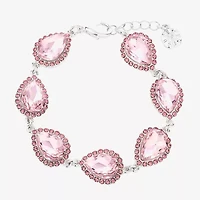 Monet Jewelry Timeless Silver Tone Womens Glass Strand Bracelet