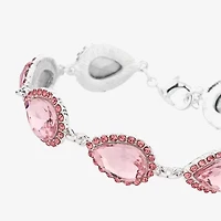 Monet Jewelry Timeless Silver Tone Womens Glass Strand Bracelet