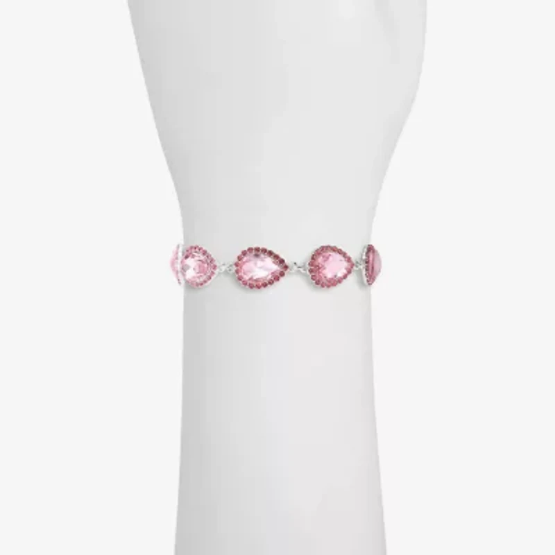 Monet Jewelry Timeless Silver Tone Womens Glass Strand Bracelet