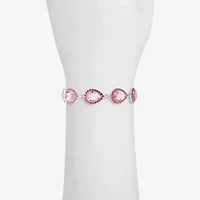 Monet Jewelry Timeless Silver Tone Womens Glass Strand Bracelet