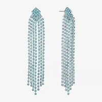Monet Jewelry Timeless Silver Tone Womens Glass Hypoallergenic Chandelier Earrings