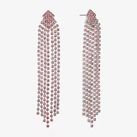 Monet Jewelry Timeless Silver Tone Womens Glass Hypoallergenic Chandelier Earrings