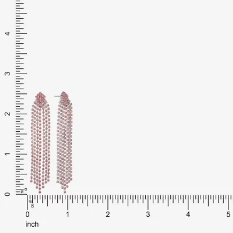 Monet Jewelry Timeless Silver Tone Womens Glass Hypoallergenic Chandelier Earrings