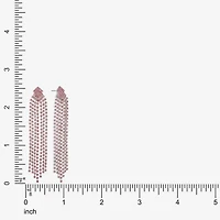 Monet Jewelry Timeless Silver Tone Womens Glass Hypoallergenic Chandelier Earrings