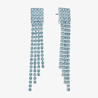 Monet Jewelry Timeless Silver Tone Womens Glass Hypoallergenic Chandelier Earrings
