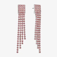Monet Jewelry Timeless Silver Tone Womens Glass Hypoallergenic Chandelier Earrings
