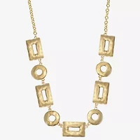 Liz Claiborne Hammered Womens 17 Inch Collar Necklace