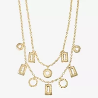 Liz Claiborne Hammered Womens 17 Inch Collar Necklace