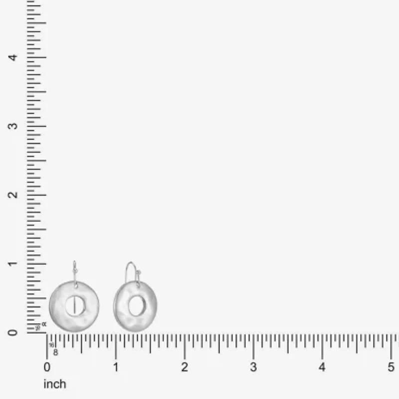Liz Claiborne Hammered Womens Drop Earrings