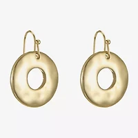 Liz Claiborne Hammered Womens Drop Earrings
