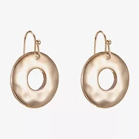 Liz Claiborne Hammered Womens Drop Earrings