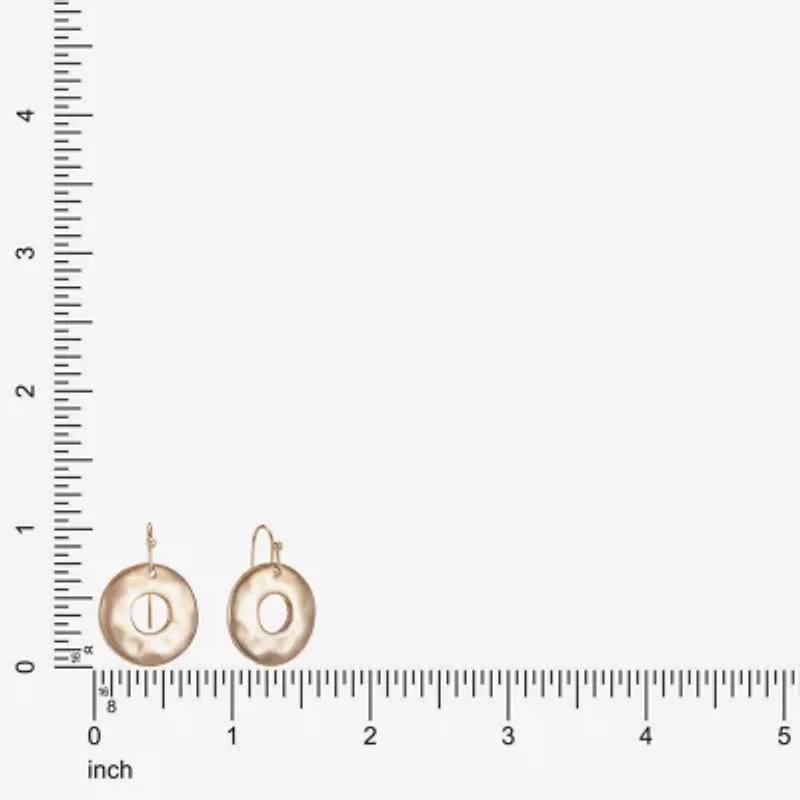 Liz Claiborne Hammered Womens Drop Earrings