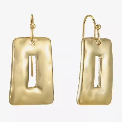 Liz Claiborne Hammered Womens Drop Earrings