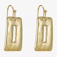 Liz Claiborne Hammered Womens Drop Earrings