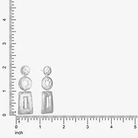 Liz Claiborne Hammered Womens Hypoallergenic Drop Earrings
