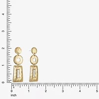 Liz Claiborne Hammered Womens Hypoallergenic Drop Earrings