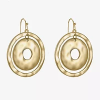 Liz Claiborne Hammered Womens Drop Earrings