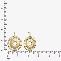 Liz Claiborne Hammered Womens Drop Earrings