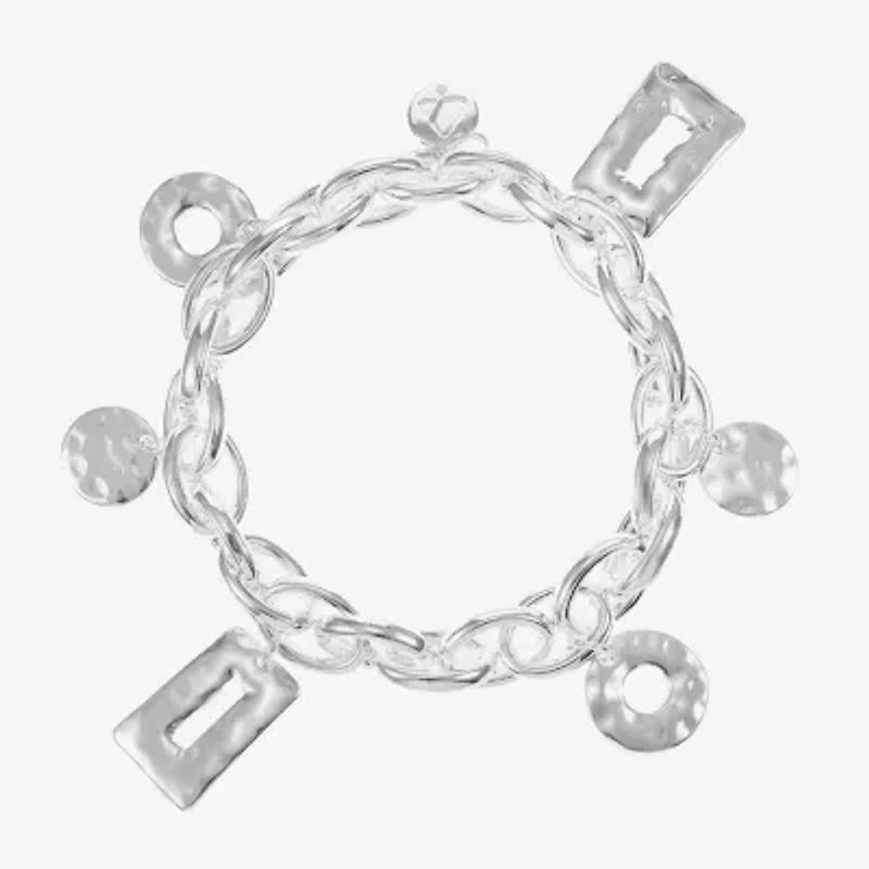 Liz Claiborne Hammered Womens Charm Bracelet