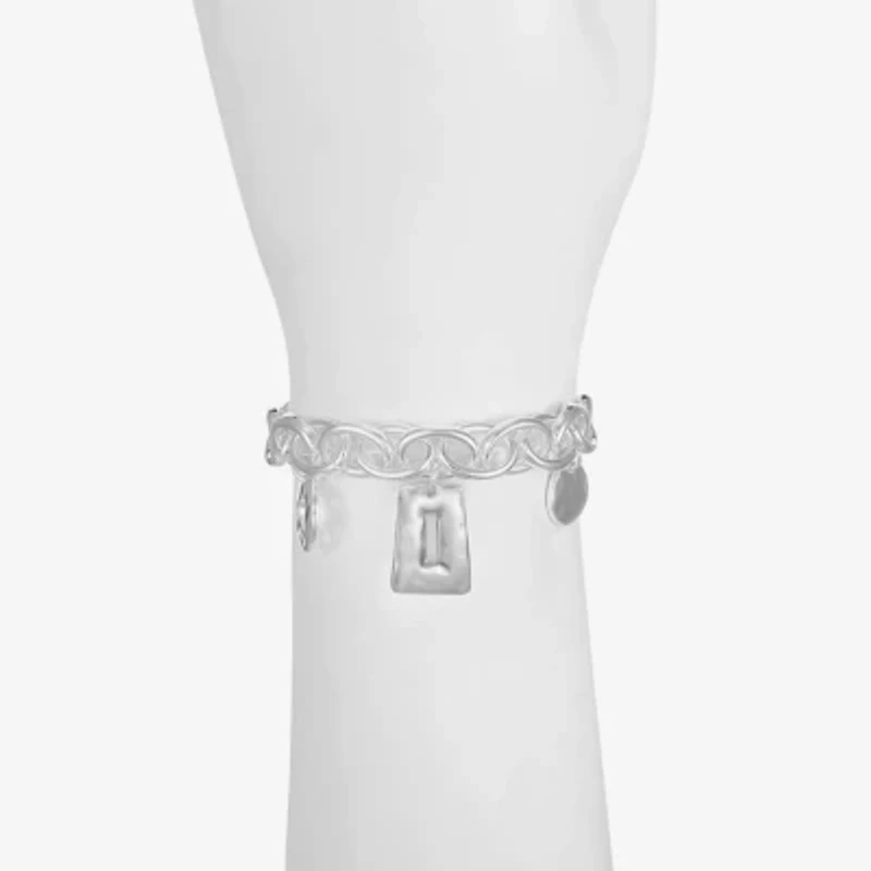 Liz Claiborne Hammered Womens Charm Bracelet