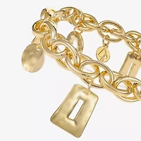Liz Claiborne Hammered Womens Charm Bracelet