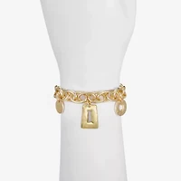 Liz Claiborne Hammered Womens Charm Bracelet