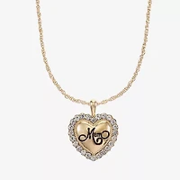 Monet Jewelry Gold Tone Mom Womens Glass Heart 2-pc. Jewelry Set