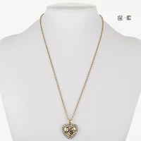 Monet Jewelry Gold Tone Mom Womens Glass Heart 2-pc. Jewelry Set