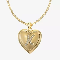 Monet Jewelry Gold Tone Initial Womens Glass Heart 2-pc. Set