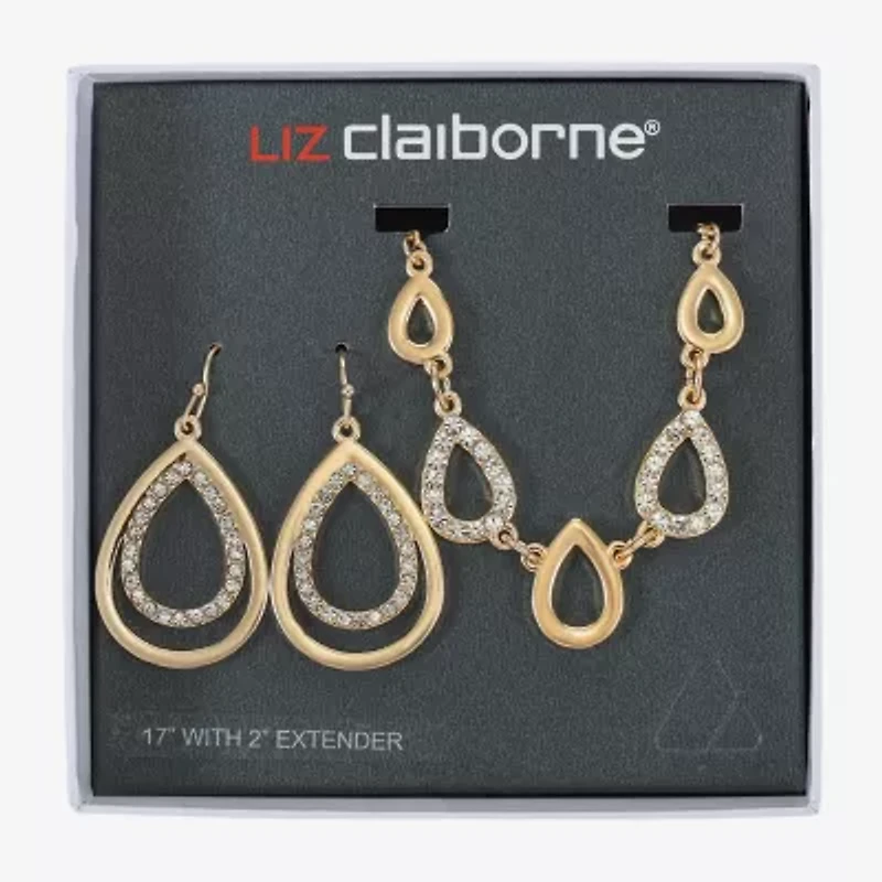 Liz Claiborne Womens Glass 2-pc. Jewelry Set