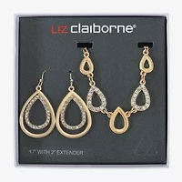 Liz Claiborne Womens Glass 2-pc. Jewelry Set