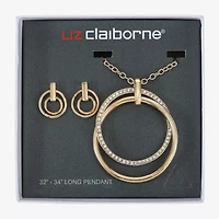 Liz Claiborne Womens Glass 2-pc. Jewelry Set