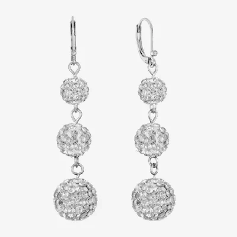 Monet Jewelry Womens Glass Round Drop Earrings