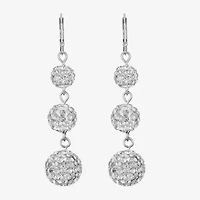 Monet Jewelry Womens Glass Round Drop Earrings