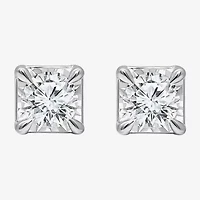 Tru Miracle 1 1/2 CT. T.W. Lab Grown White Diamond 10K White Gold 6.3mm Stud Earrings