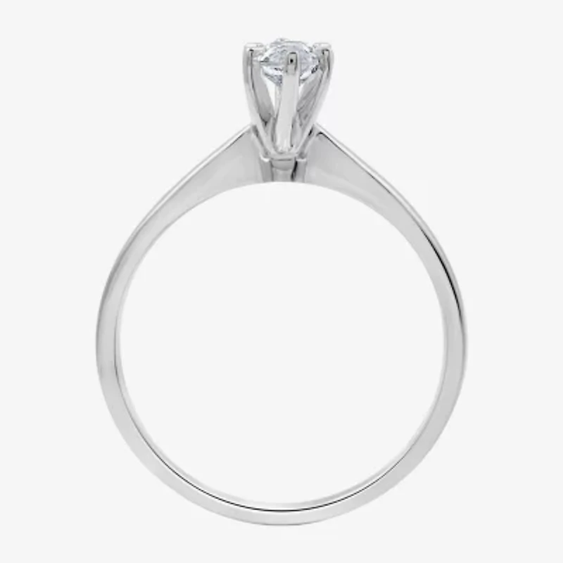 (G / Si1-Si2) Womens 3/4 CT. Lab Grown White Diamond 10K Gold Marquise Solitaire Engagement Ring